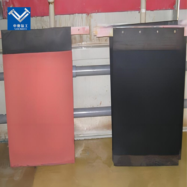 Titanium anode for electrolytic extraction of non-ferrous metals